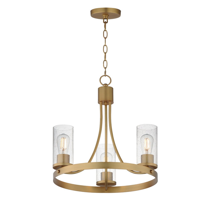 Maxim - 10467CDNAB - Three Light Chandelier - Livingston - Natural Aged Brass