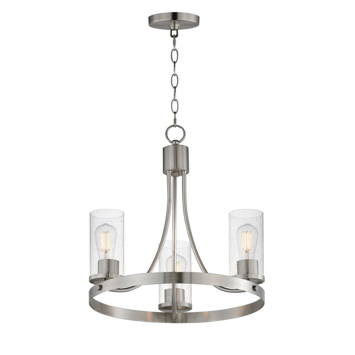 Maxim - 10467CDSN - Three Light Chandelier - Livingston - Satin Nickel