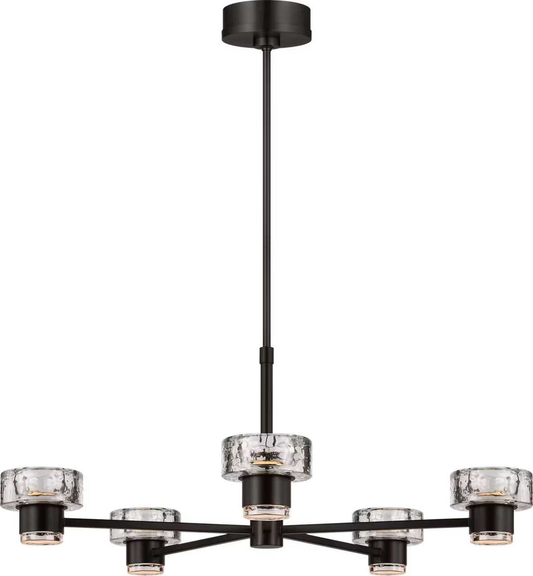 Holsted LED Chandelier in Aged Iron Visual Comfort Studio Canada