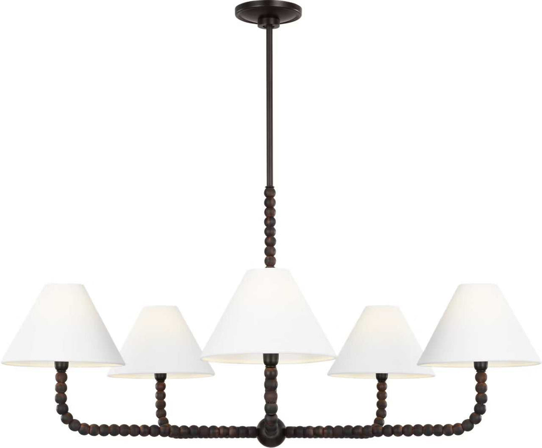 Fiona Five Light Chandelier in Aged Iron Visual Comfort Studio Canada