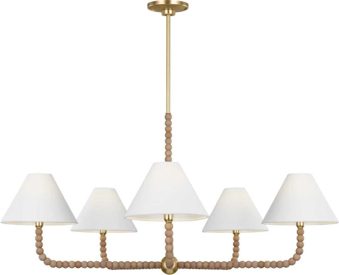 Fiona Five Light Chandelier in Gild Visual Comfort Studio Canada