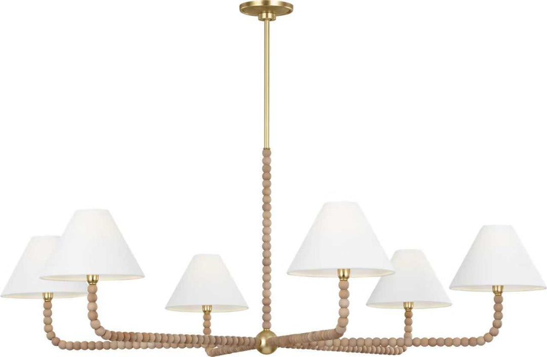 Fiona Six Light Chandelier in Gild Visual Comfort Studio Canada