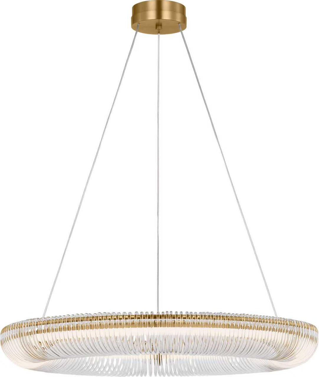 Pierce LED Chandelier in Burnished Brass Visual Comfort Studio Canada