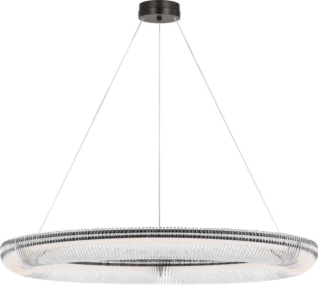 Pierce LED Chandelier in Aged Iron Visual Comfort Studio Canada