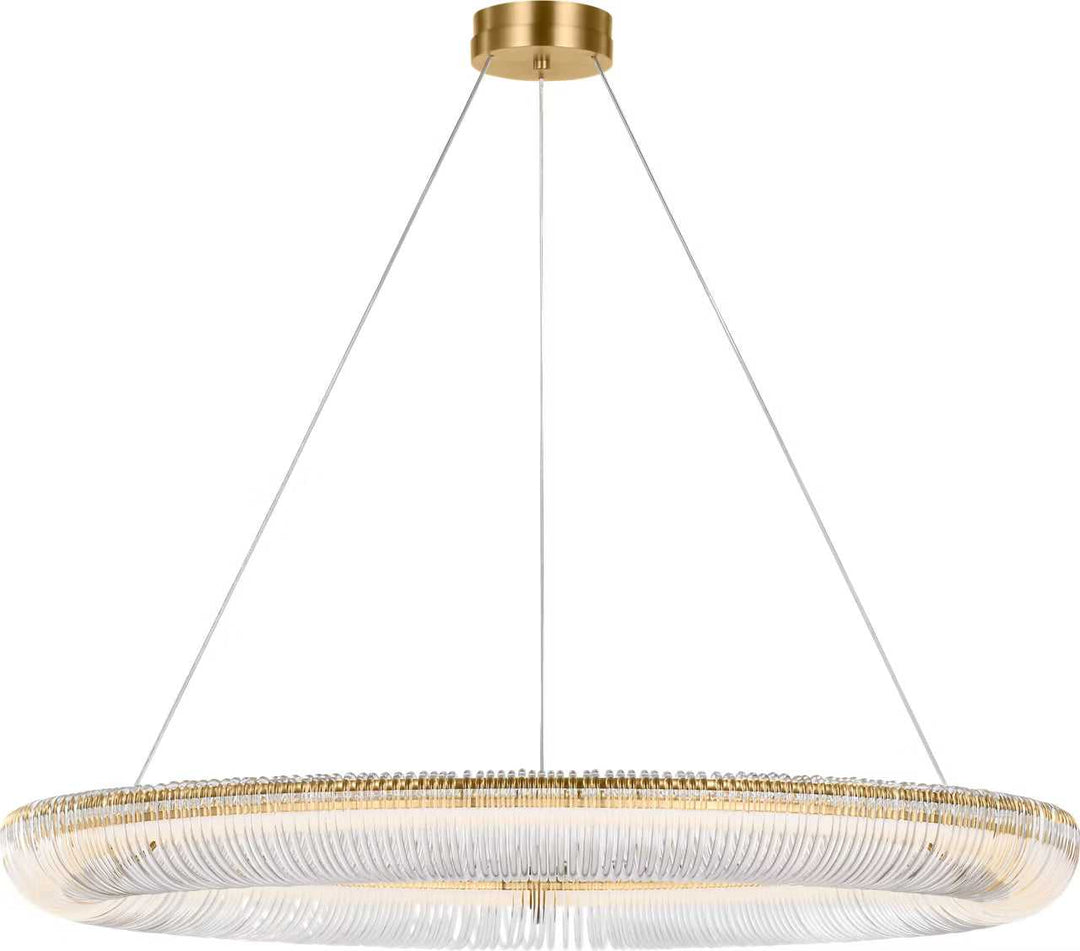 Pierce LED Chandelier in Burnished Brass Visual Comfort Studio Canada