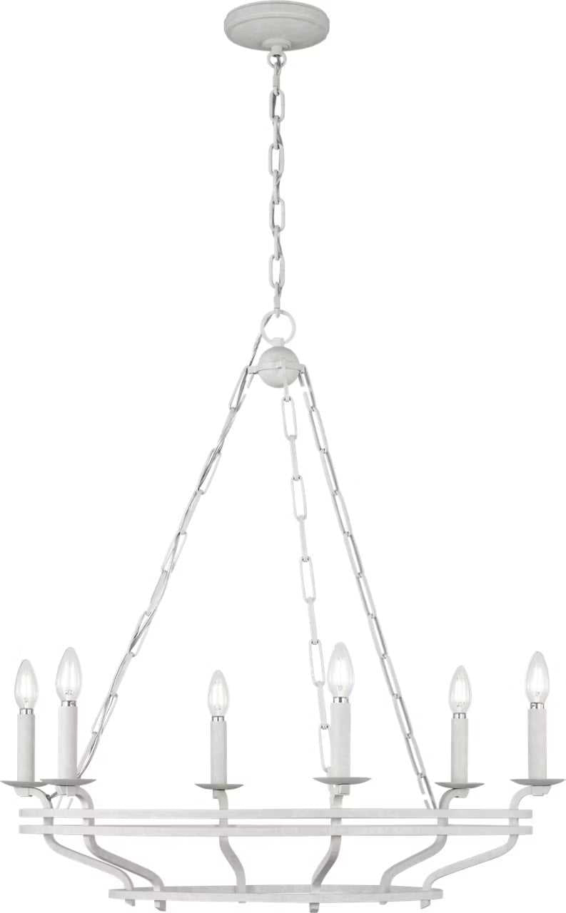 Brighton Six Light Chandelier in Aged Pewter Visual Comfort Studio Canada