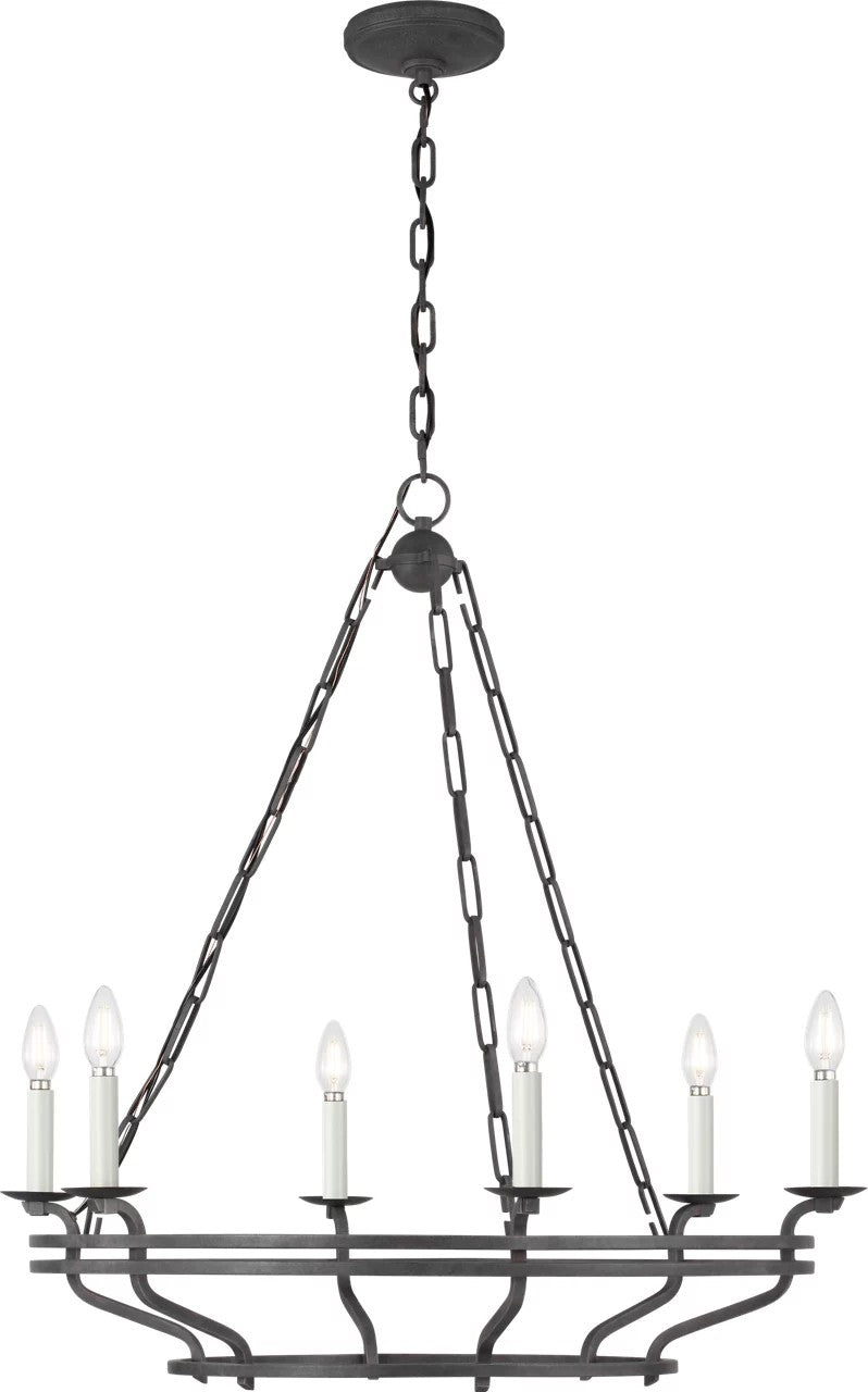 Visual Comfort Studio Canada - SCCHCCH119ITR - Six Light Chandelier - Brighton - Italian Rust