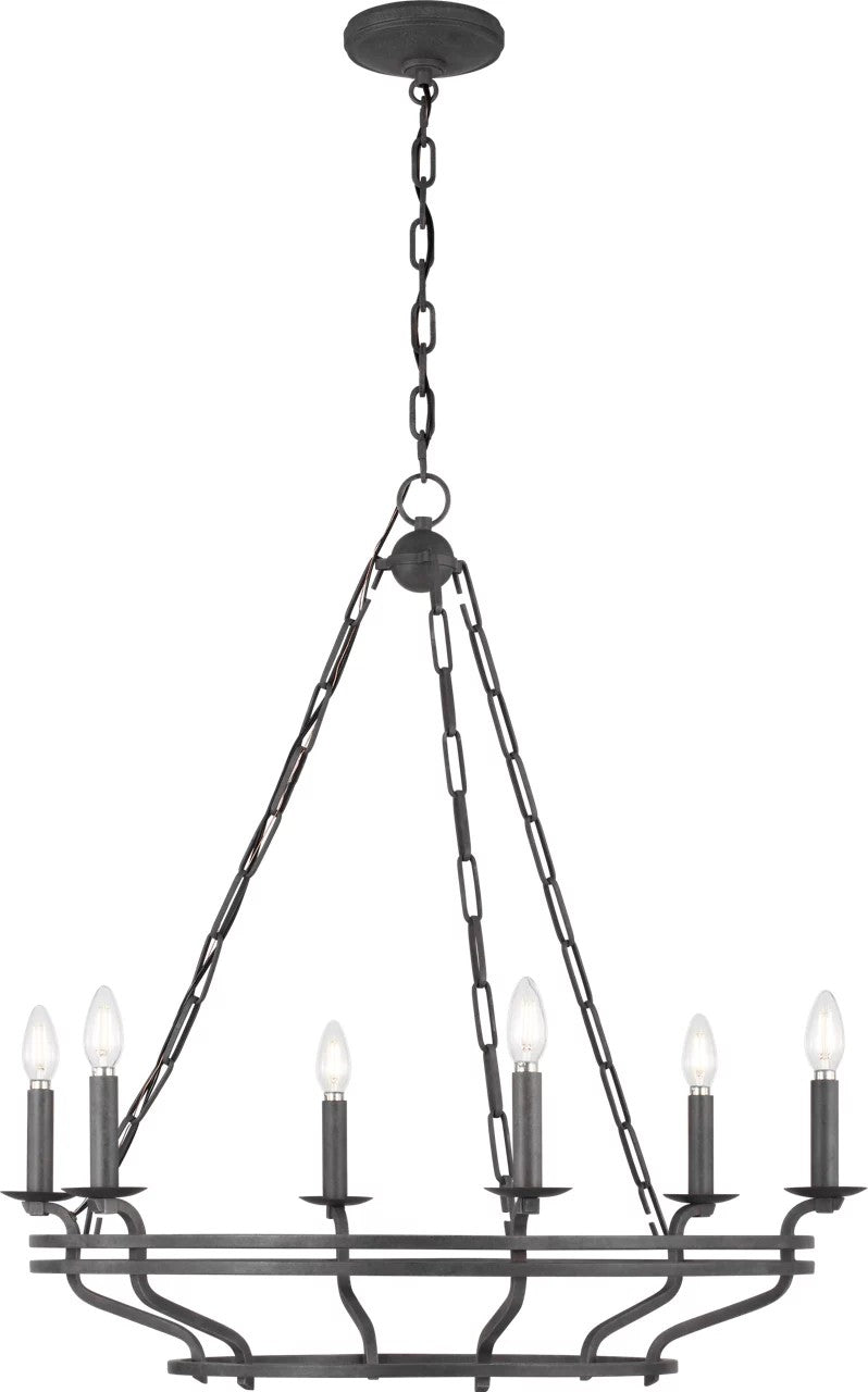 Visual Comfort Studio Canada - SCCHCCH119ITR - Six Light Chandelier - Brighton - Italian Rust