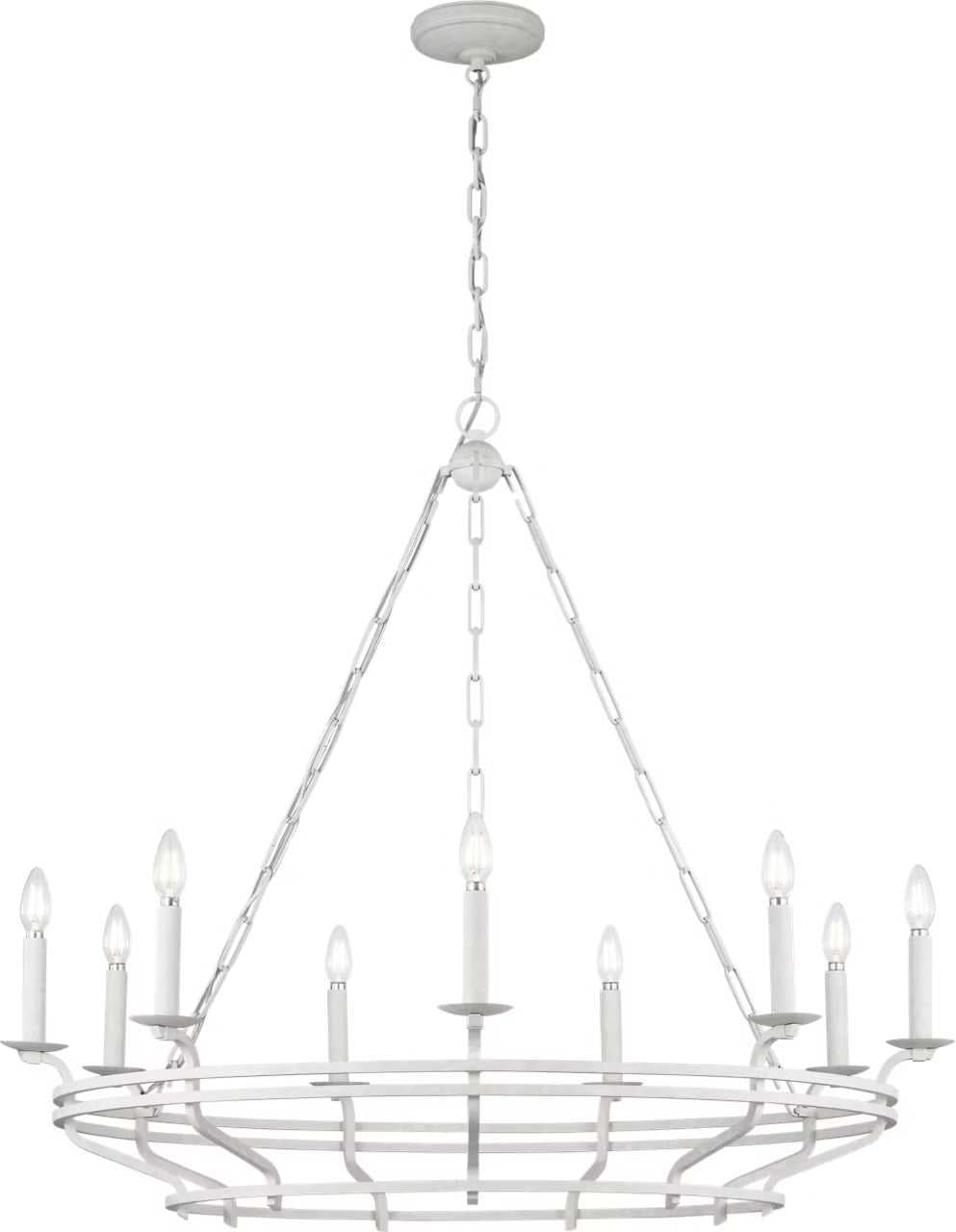 Brighton Nine Light Chandelier in Aged Pewter Visual Comfort Studio Canada
