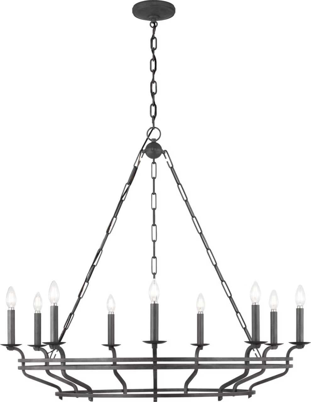 Brighton Nine Light Chandelier in Italian Rust Visual Comfort Studio Canada