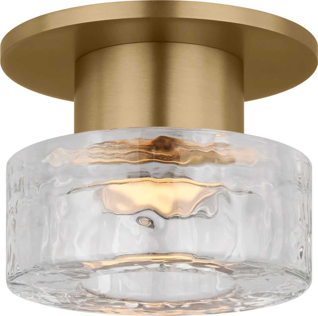Holsted LED Flush Mount in Estate Brass Visual Comfort Studio Canada