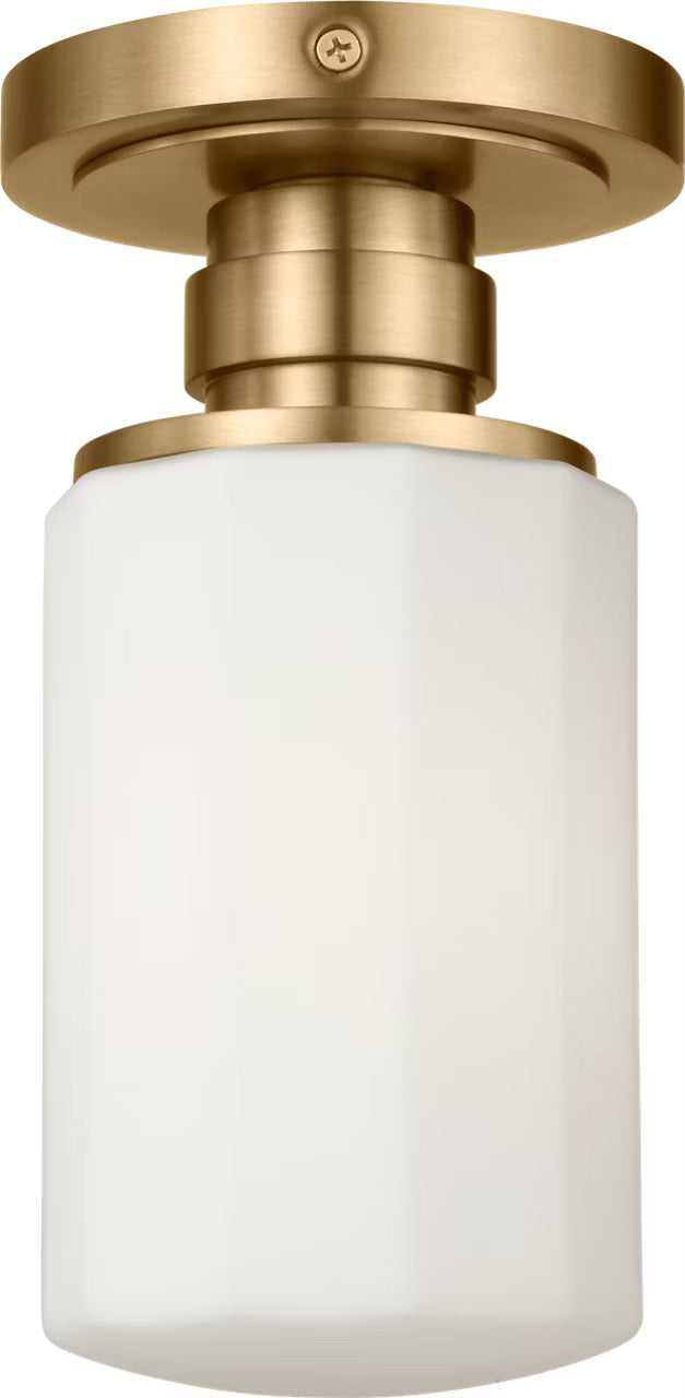 Fairfax One Light Flush Mount in Estate Brass Visual Comfort Studio Canada