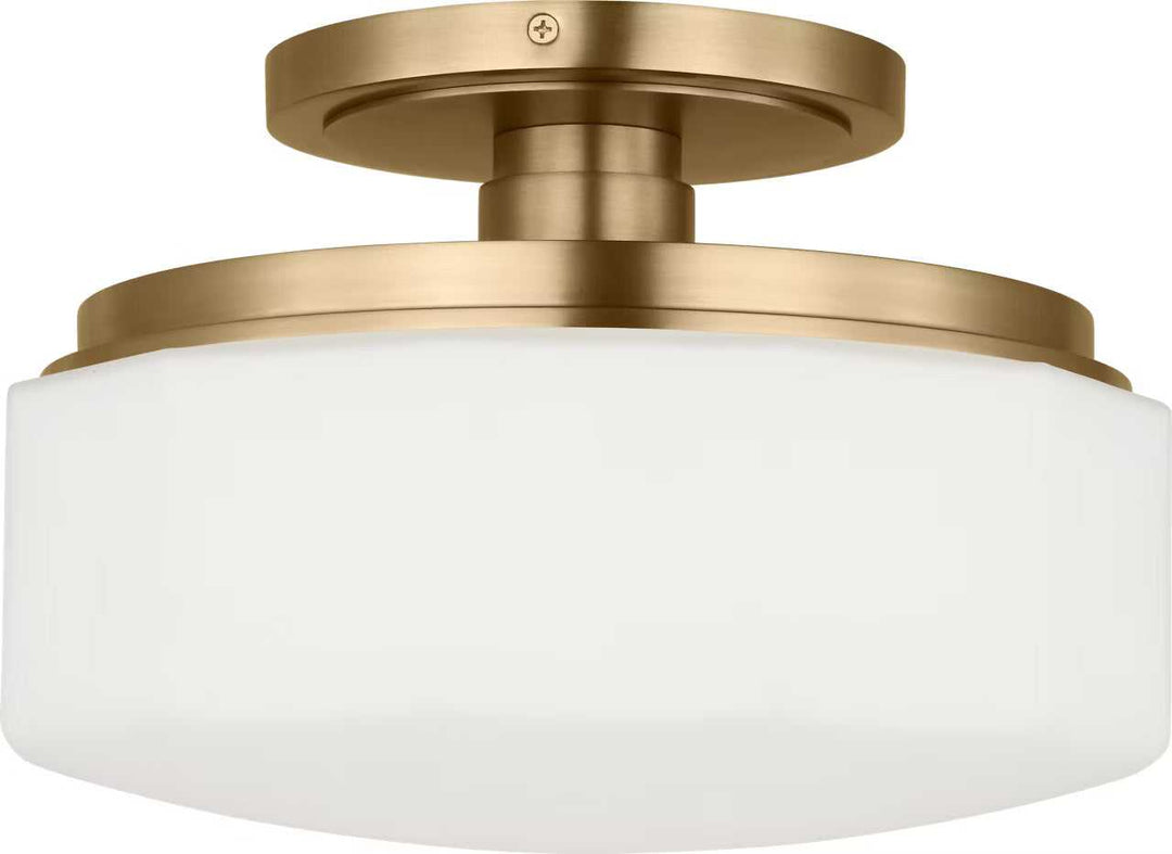 Fairfax One Light Flush Mount in Estate Brass Visual Comfort Studio Canada