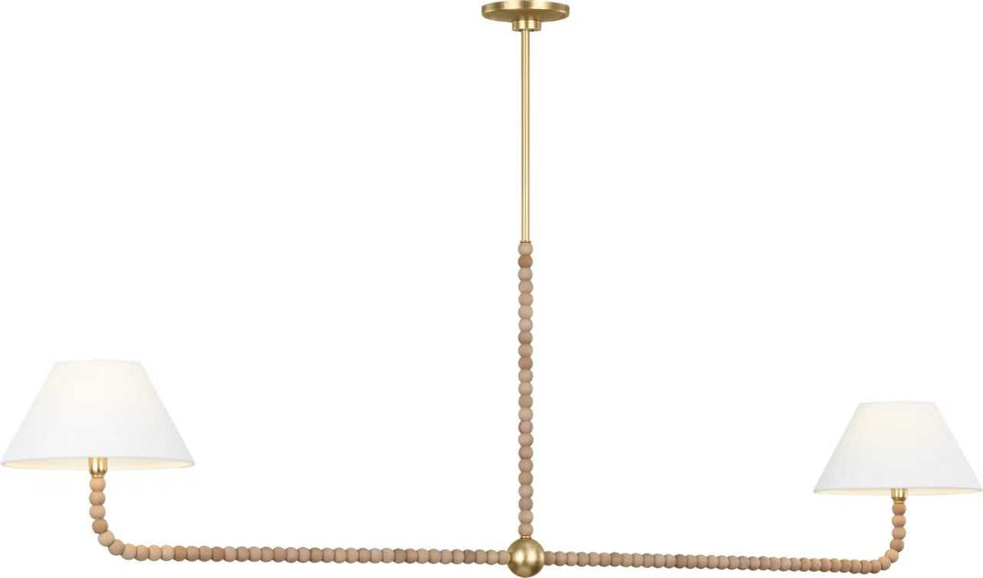Fiona Two Light Linear Chandelier in Gild Visual Comfort Studio Canada