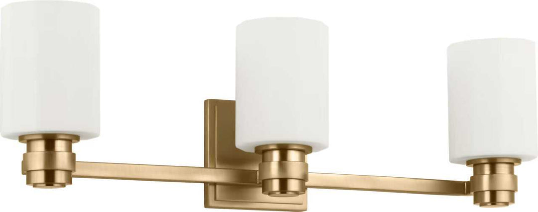 Fairfax Three Light Vanity in Estate Brass Visual Comfort Studio Canada