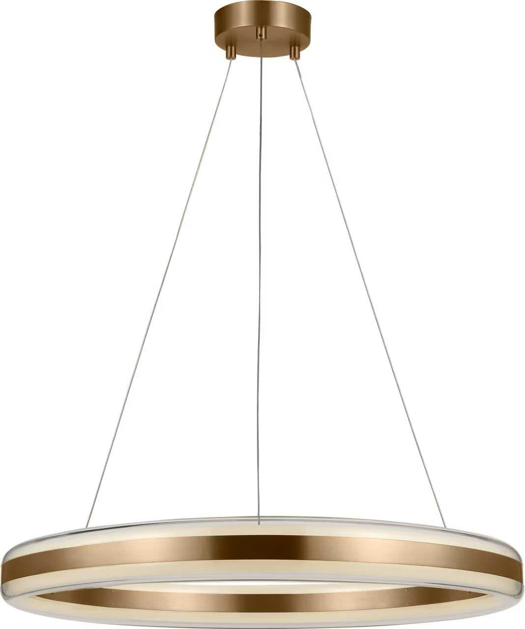 Colt LED Chandelier in Satin Brass Visual Comfort Studio Canada