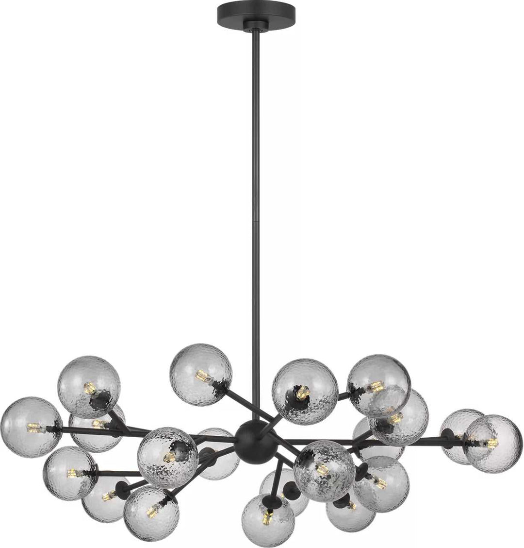 Atticus 20 Light Chandelier in Midnight Black Visual Comfort Studio Canada