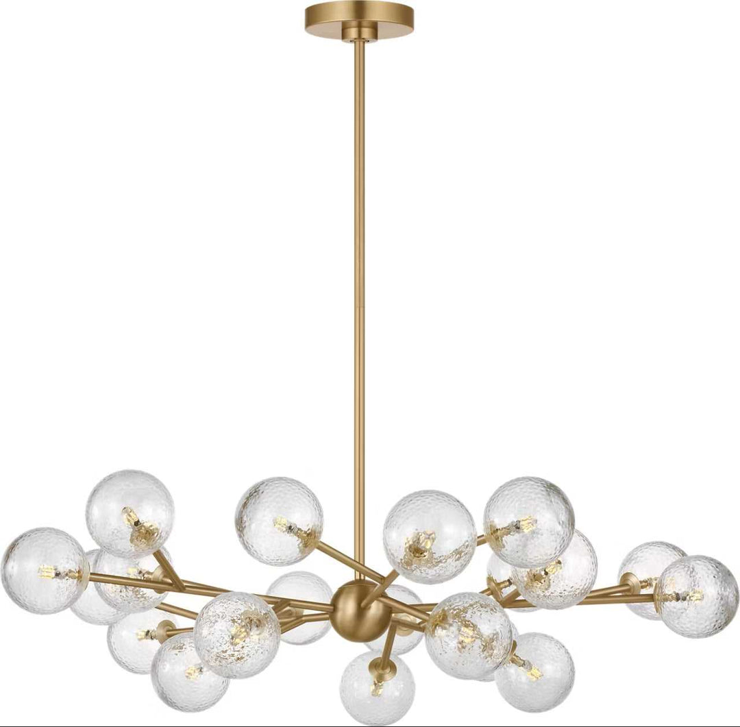 Atticus 20 Light Chandelier in Satin Brass Visual Comfort Studio Canada