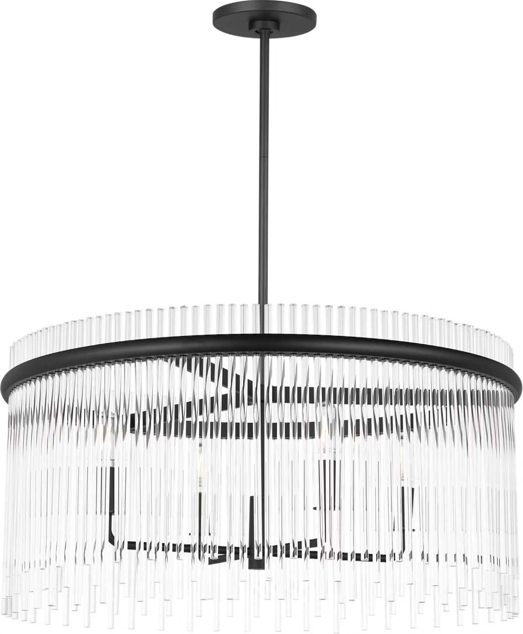 Finley Four Light Chandelier in Midnight Black Visual Comfort Studio Canada