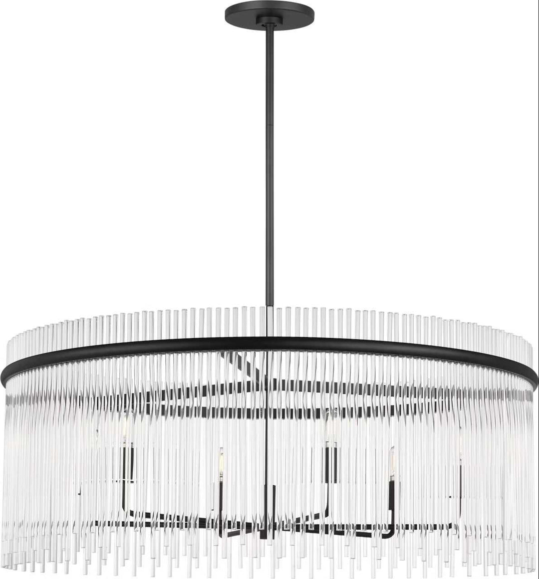 Finley Six Light Chandelier in Midnight Black Visual Comfort Studio Canada