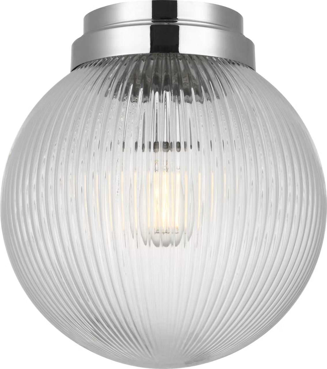 Preston One Light Flush Mount in Chrome Visual Comfort Studio Canada