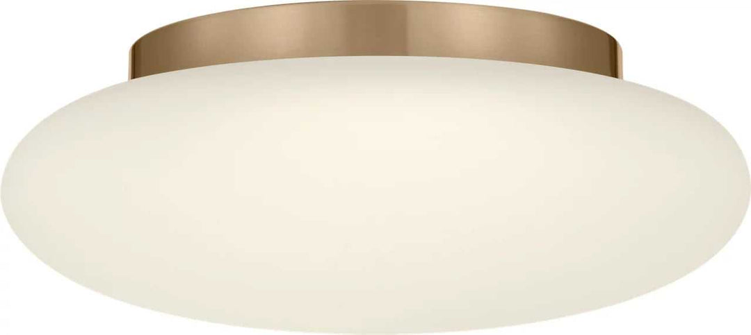 Amir LED Flush Mount in Satin Brass Visual Comfort Studio Canada