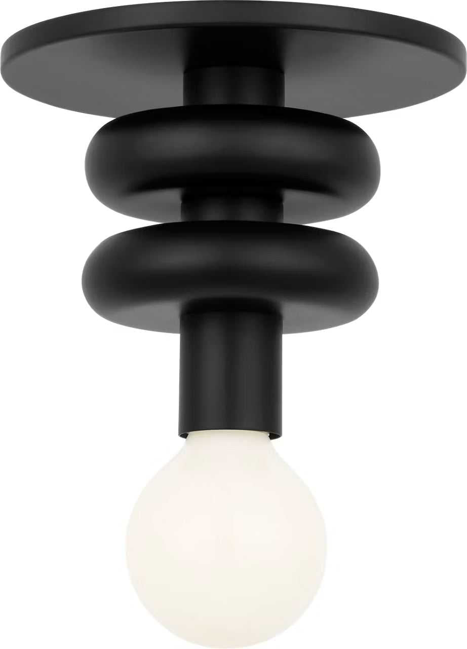 Malcolm One Light Solitaire in Midnight Black Visual Comfort Studio Canada