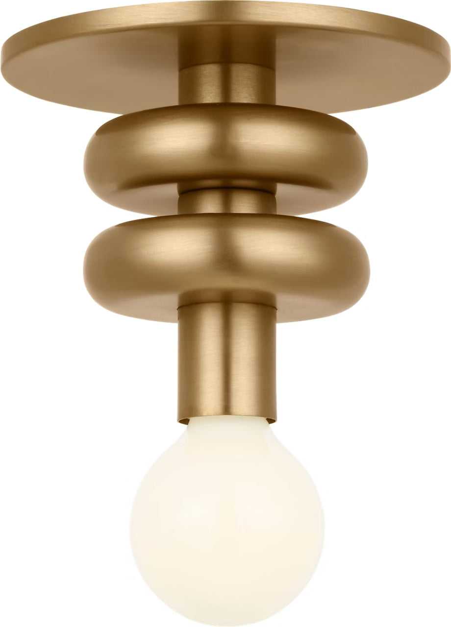 Malcolm One Light Solitaire in Satin Brass Visual Comfort Studio Canada