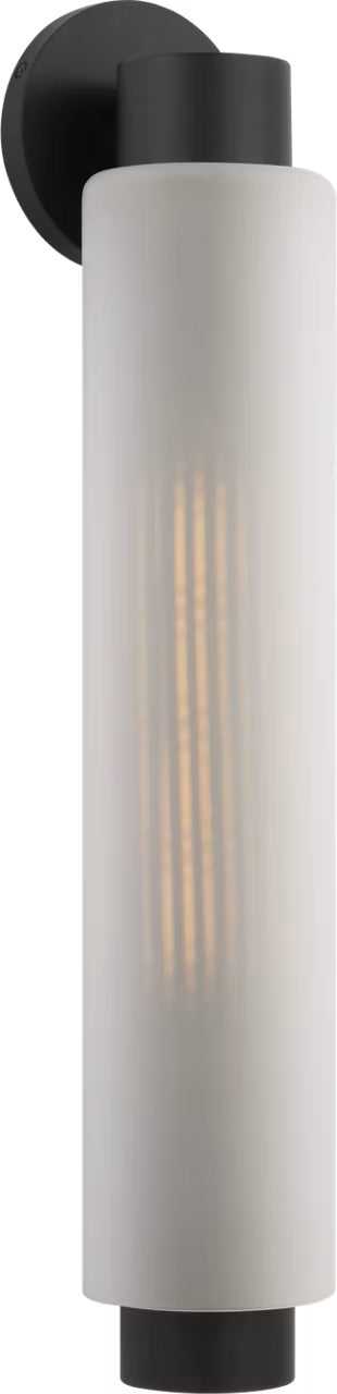 Ridge One Light Outdoor Wall Mount in Textured Black Visual Comfort Studio Canada