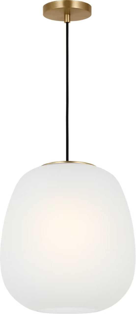 Nico One Light Pendant in Satin Brass Visual Comfort Studio Canada