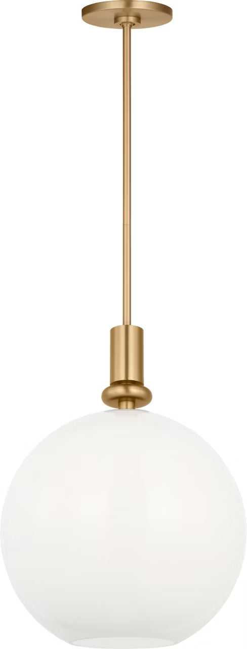Malcolm One Light Pendant in Satin Brass Visual Comfort Studio Canada