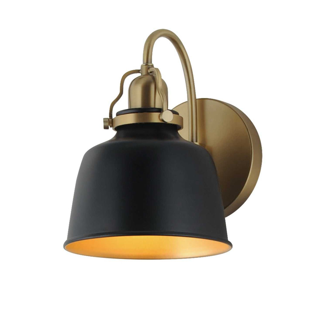 Hollis One Light Wall Sconce in Natural Aged Brass Maxim