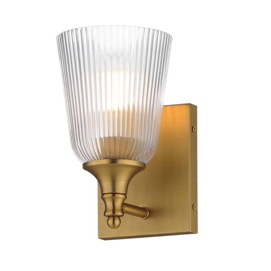 Julip One Light Bath Vanity in Natural Aged Brass Maxim