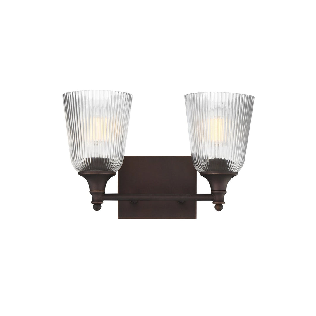Julip Two Light Bath Vanity in Dark Bronze Maxim
