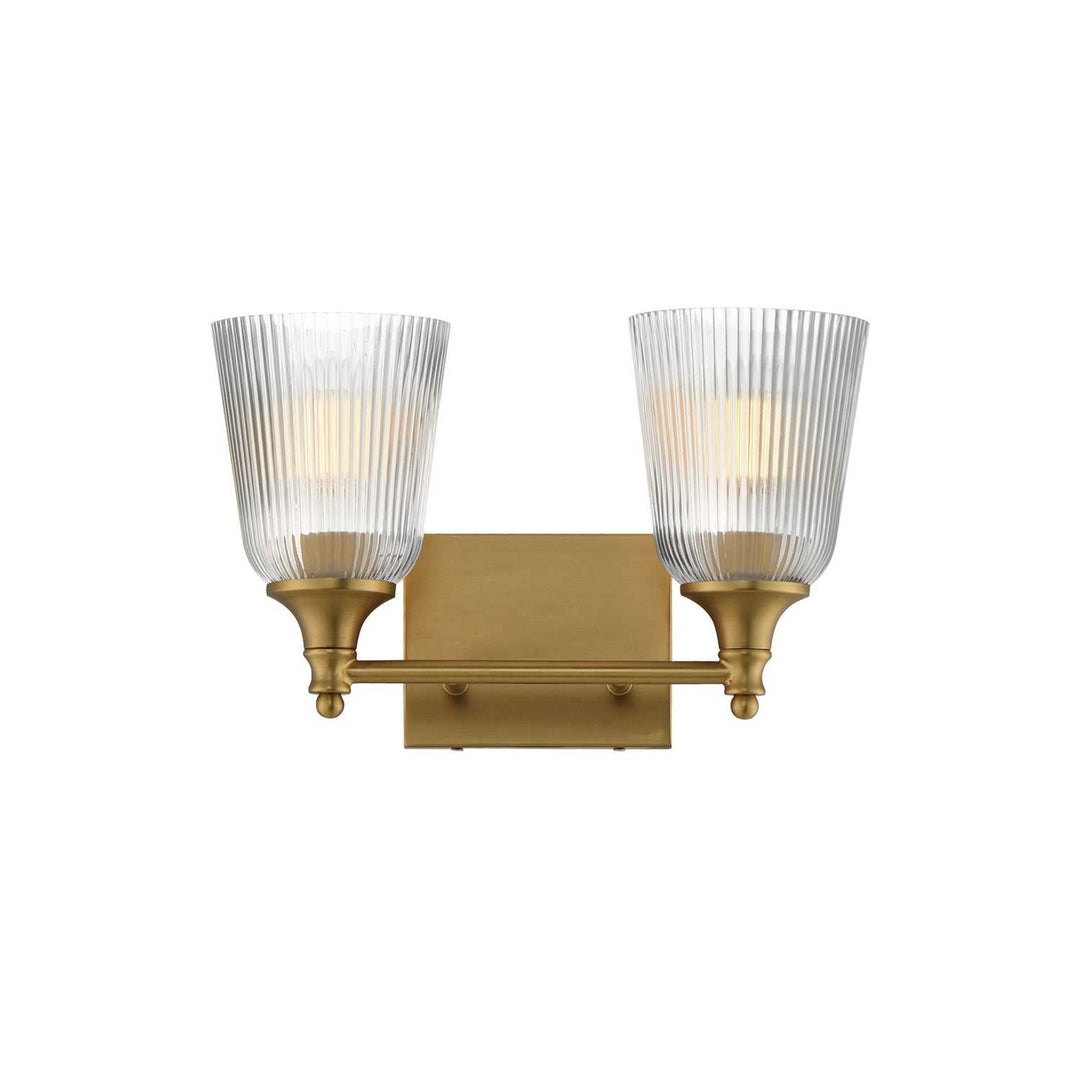 Julip Two Light Bath Vanity in Natural Aged Brass Maxim