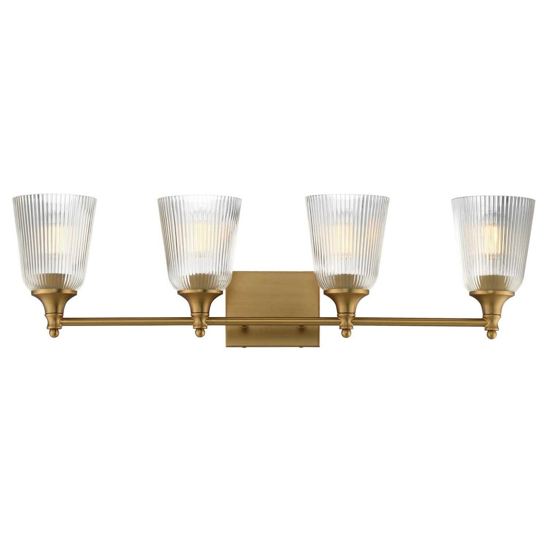 Julip Four Light Bath Vanity in Natural Aged Brass Maxim