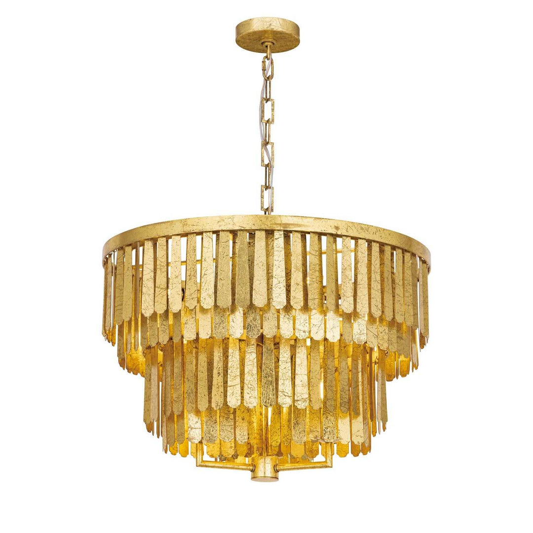 Regalia Seven Light Chandelier in Gold Leaf Maxim