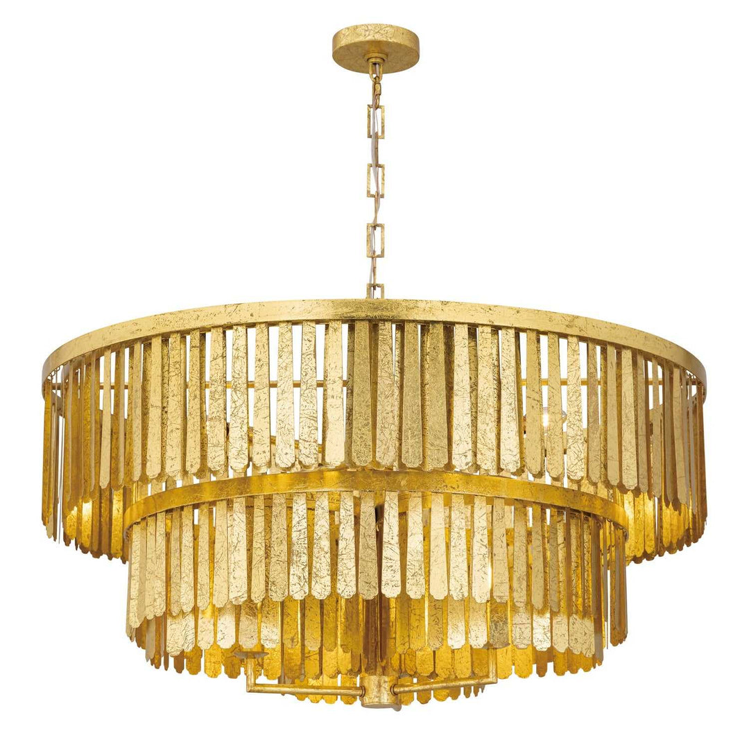 Regalia Seven Light Chandelier in Gold Leaf Maxim