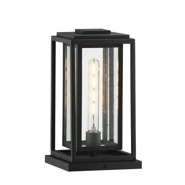 Cabana One Light Deck Lantern in Black Maxim