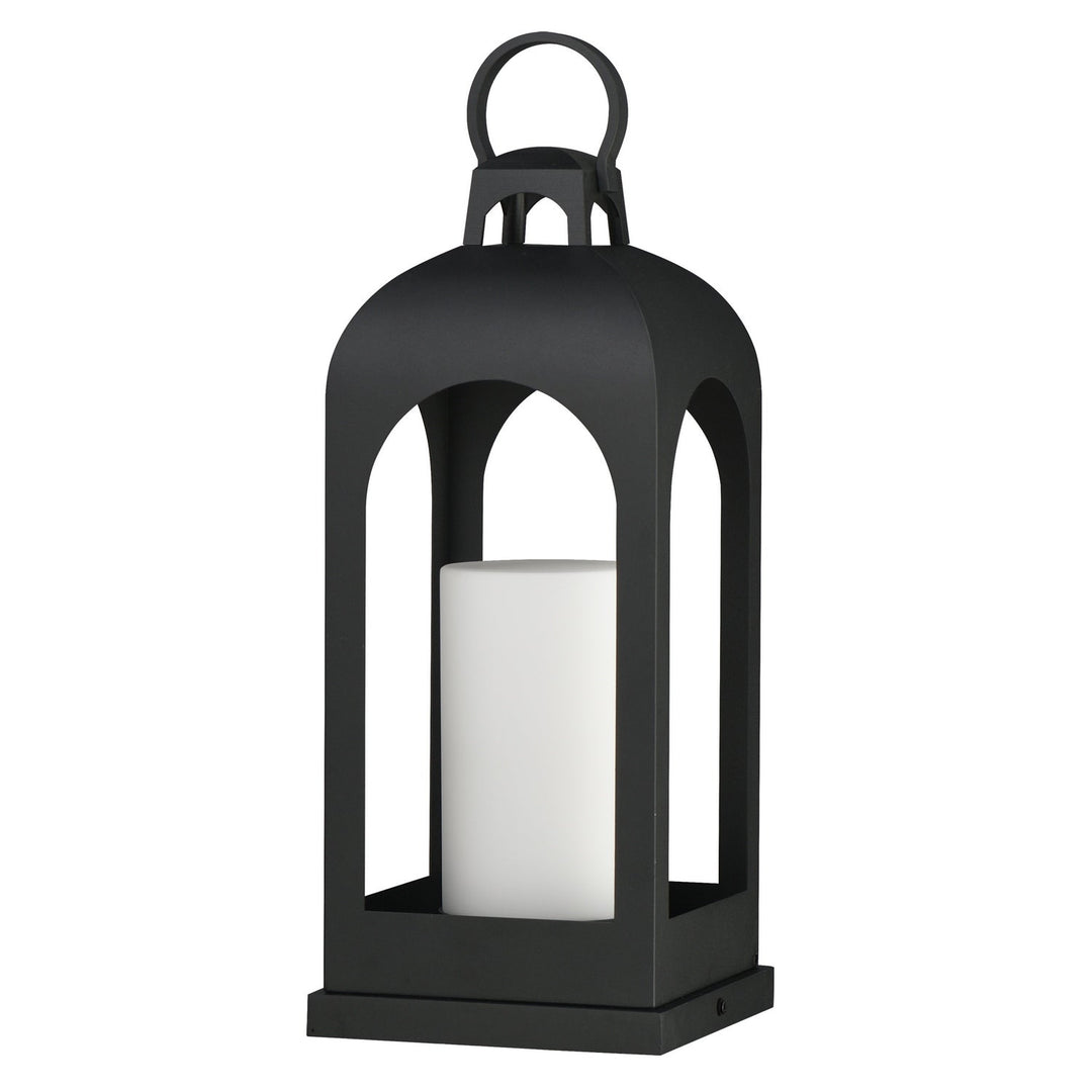 Marrakech One Light Deck Lantern in Black Maxim
