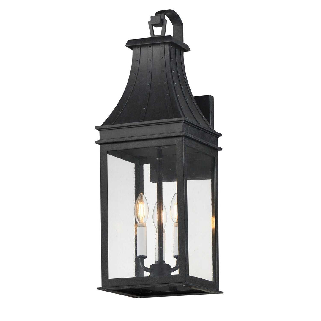 Bramwell VX Three Light Outdoor Wall Sconce in Black Patina Maxim