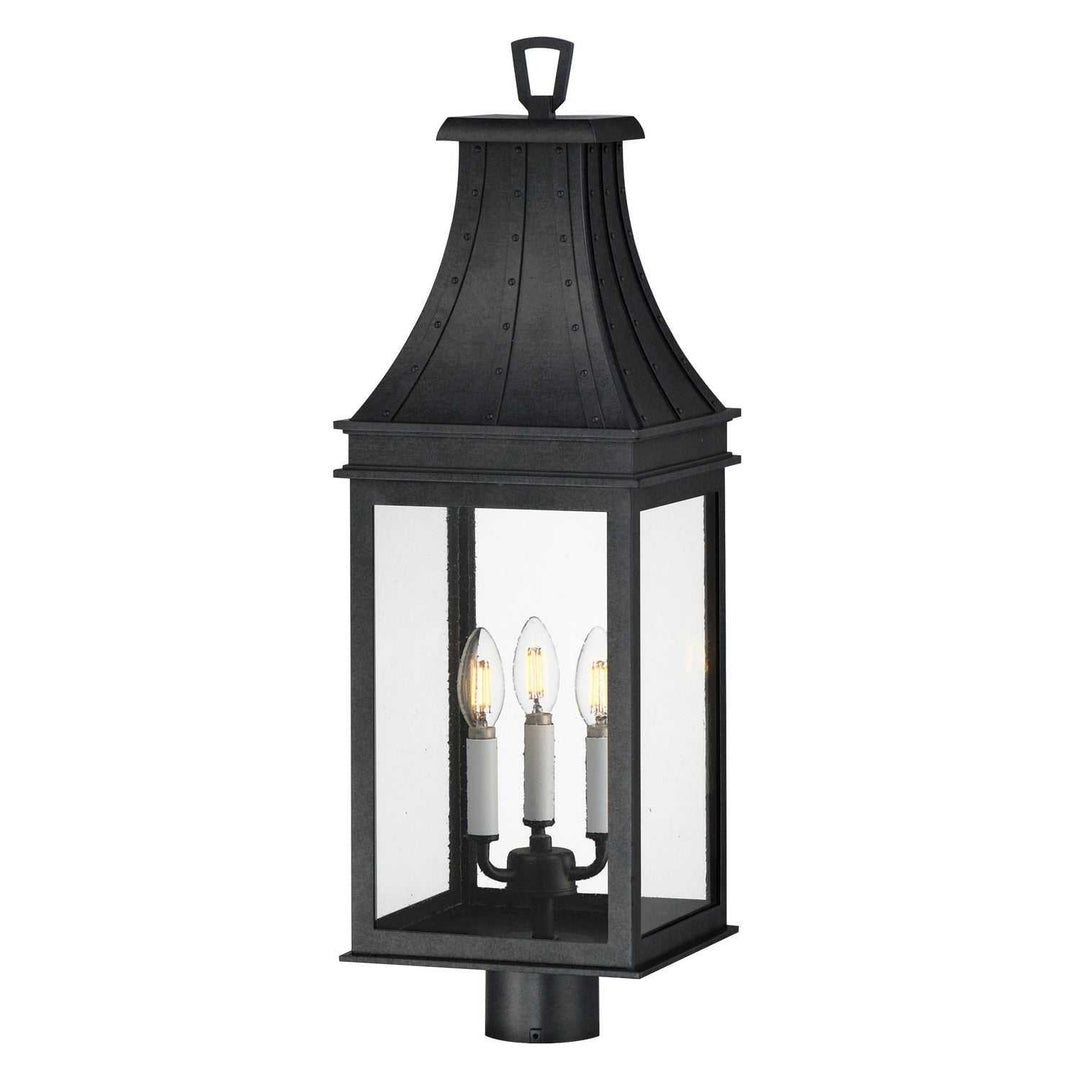 Bramwell VX Three Light Outdoor Post Mount in Black Patina Maxim