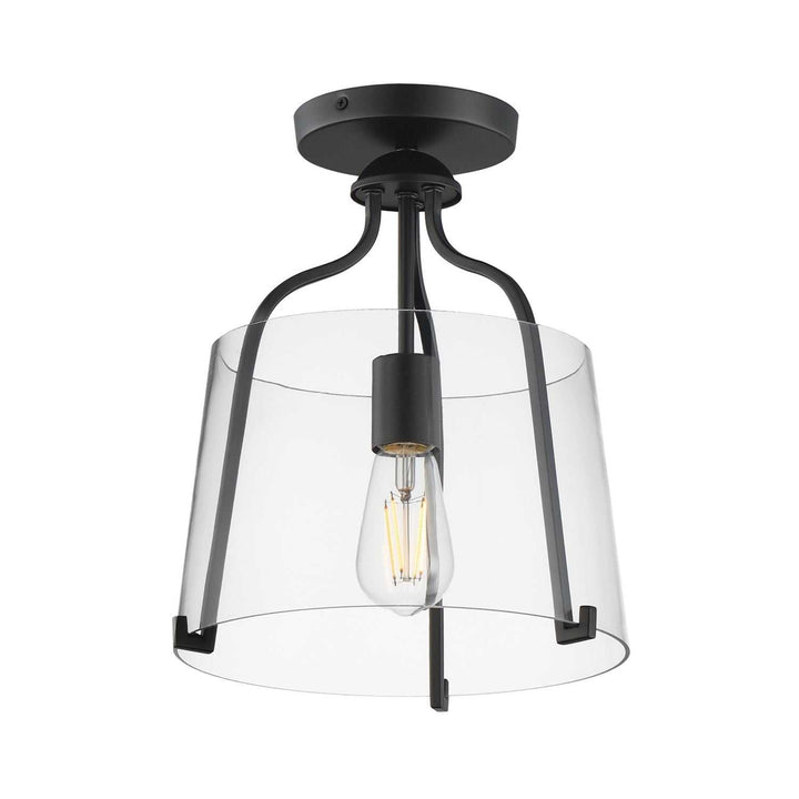 Bellmore One Light Semi-Flush Mount in Black Maxim