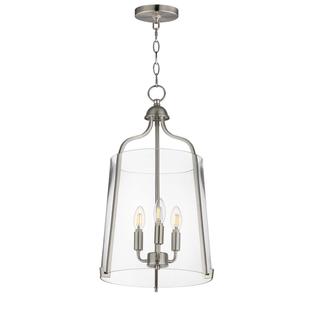 Bellmore Three Light Foyer Pendant in Satin Nickel Maxim