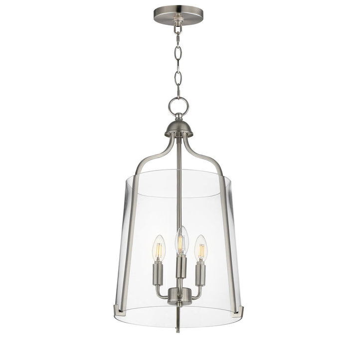 Bellmore Three Light Foyer Pendant in Satin Nickel Maxim
