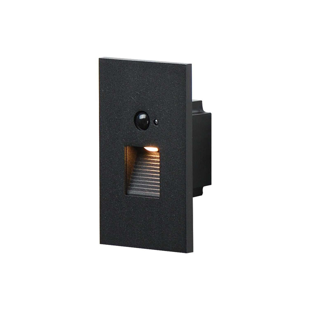 Path LED Path Step Light with Motion Sensor in Black Maxim