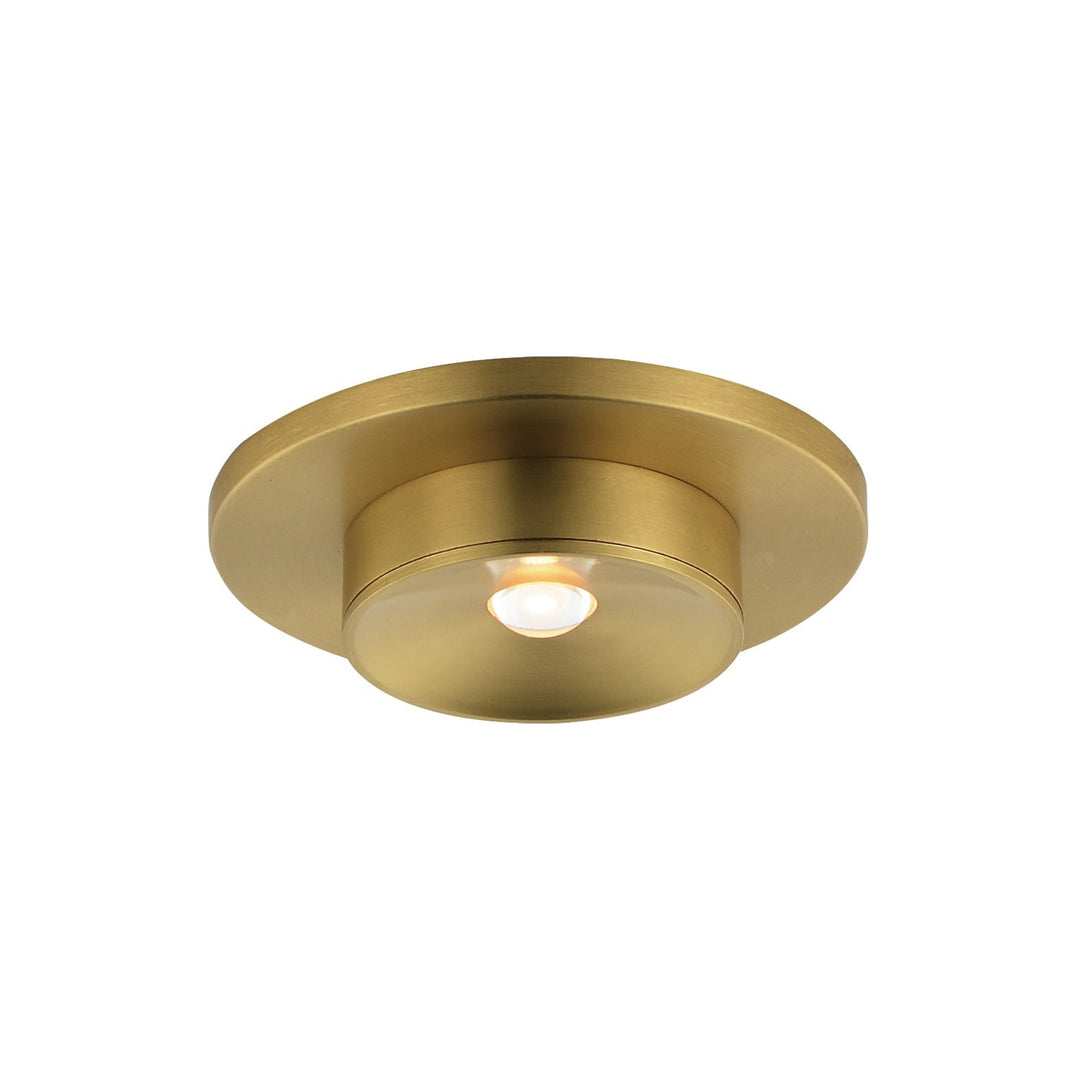 Caldera LED Flush Mount in Natural Aged Brass Maxim