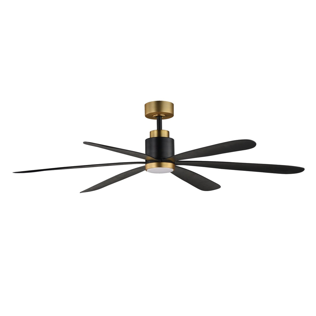 Petals 60" Ceiling Fan in Black / Gold Maxim