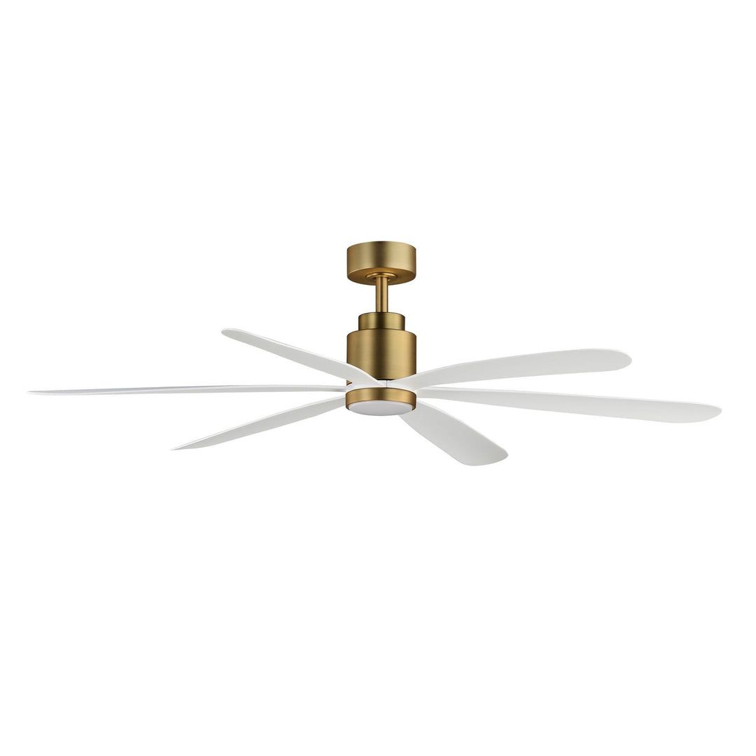 Petals 60" Ceiling Fan in White/Natural Aged Brass Maxim