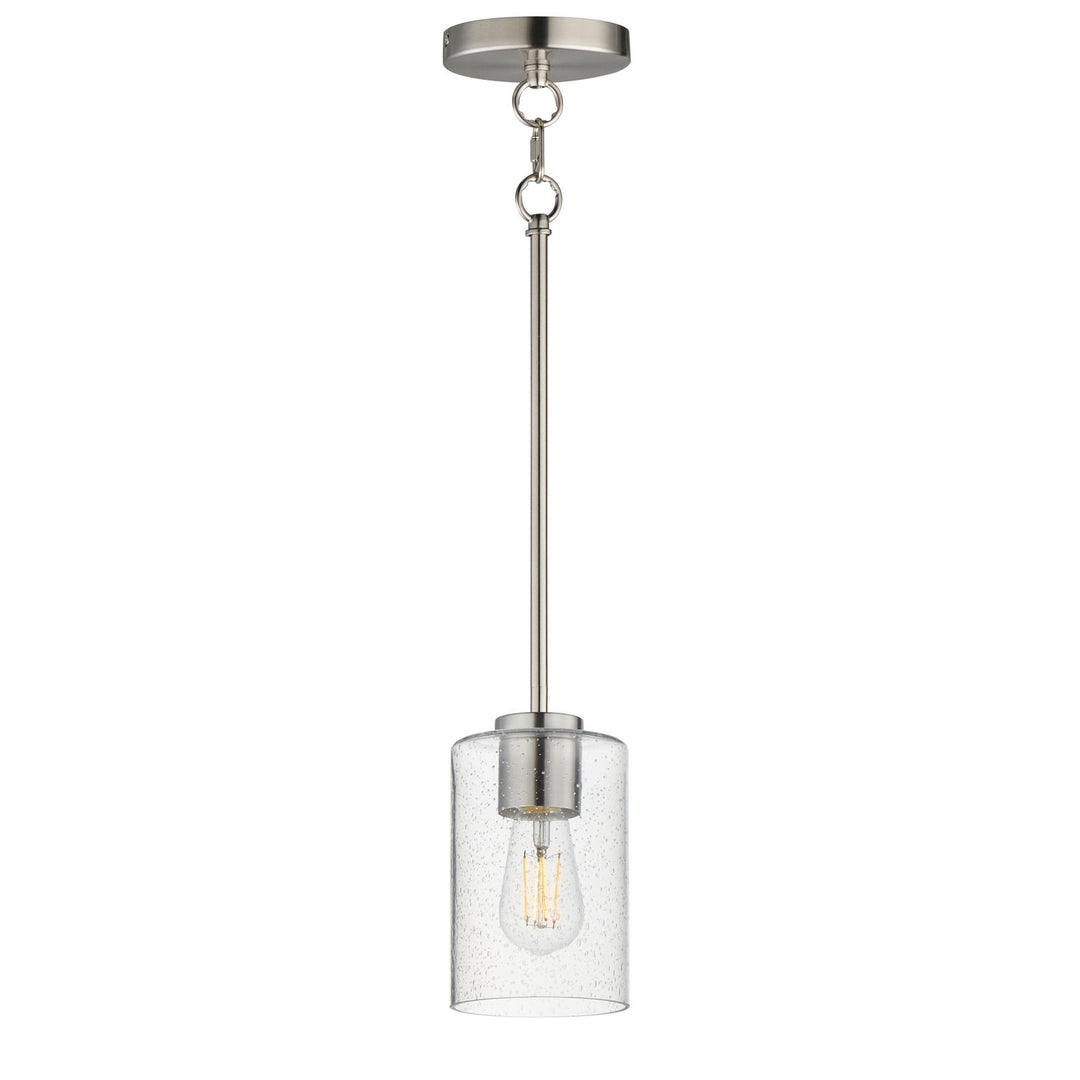 Livingston One Light Pendant in Satin Nickel Maxim